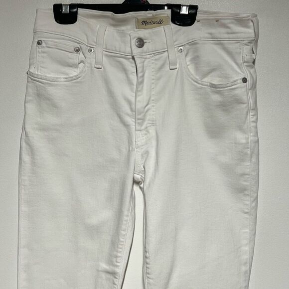 New Madewell mid rise kick out Flare White Jeans Sz  28 - Picture 9 of 11